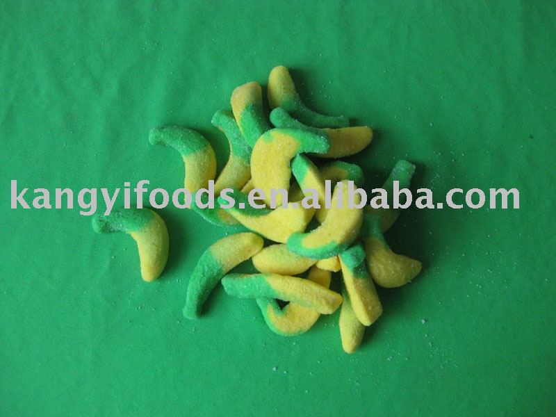 Banana shape gummy candy