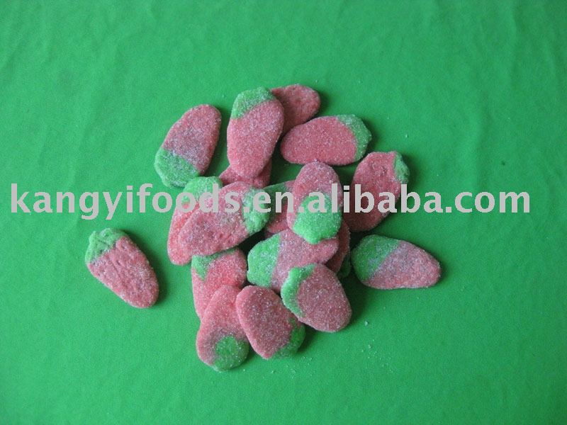 Strewberry shape gummy candy