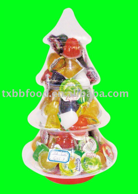 jelly/fruit jelly/jelly cup/mini jelly(Christmas tree jar)