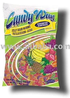 JELLY SOUR WORMS CANDIES