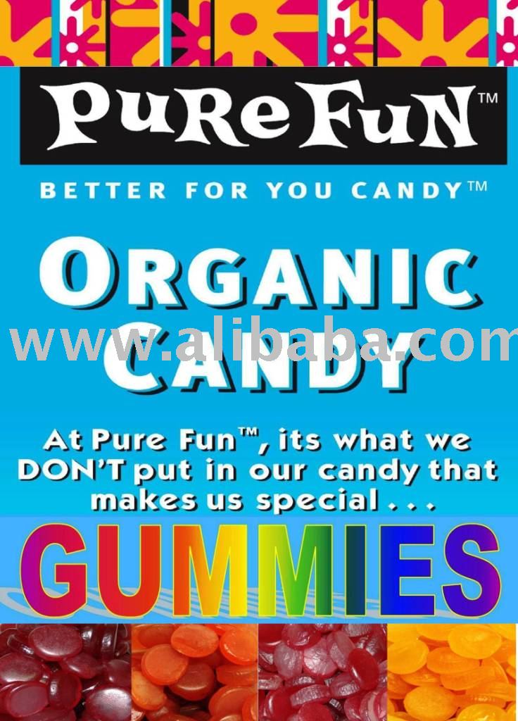 PURE FUN GUMMY CANDY CERTIFIED ORGANIC KOSHER VEGAN GLUTEN-FREE NON-GMO CANDY