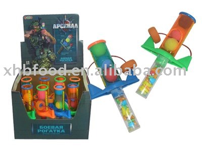 XHB-1017 SHOOT BALL GUN CANDY TOY