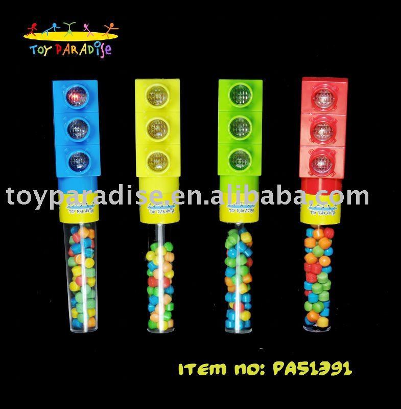 Flashing Traffic light  toy with candies