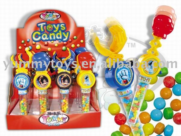 Robot/boxing hand toy candy