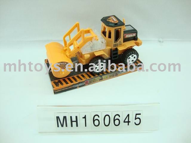 16.5CM PULL LINE CONSTRUCTION TRUCK WITH LIGHT AND SEAT(CAN FILL IN CANDY,  3ASSORT.2COLOR MIXED)