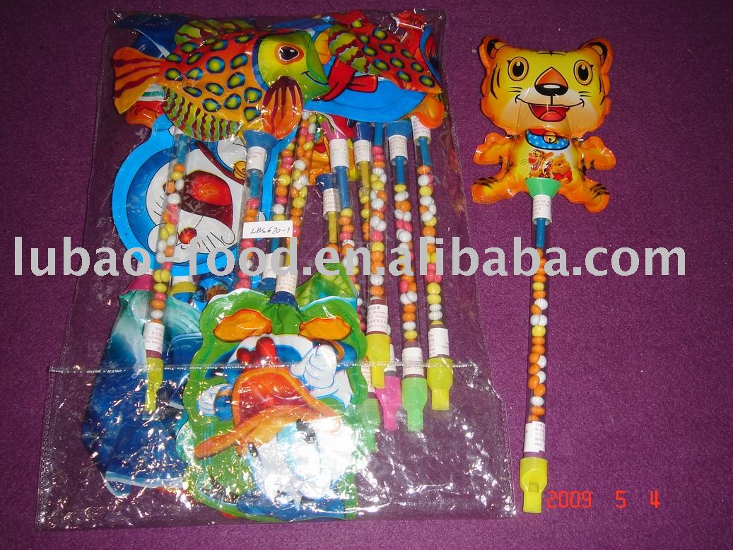 whistle cartoon small(animal) balloon toy candy