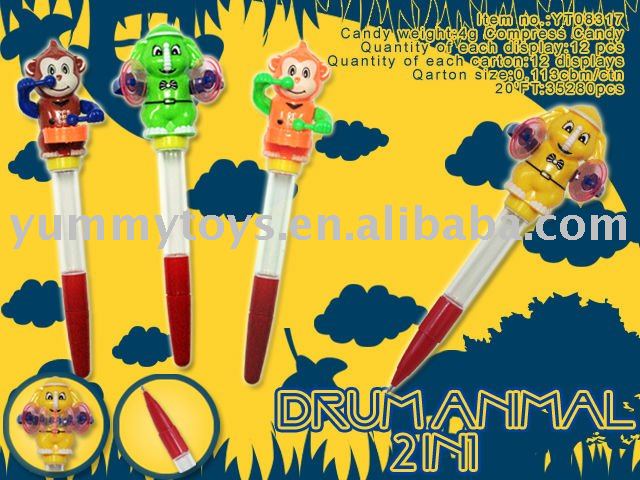 Sound Elephant/Monkey/Animal Pen Sweet Toy/Confectionary