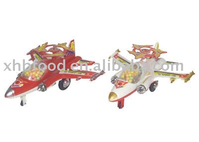XHB-0240 PLASTIC HELICOPTER TOY WITH PULL STRING CANDY