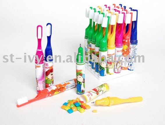 toothbrush pen  toy   candy (sweet)