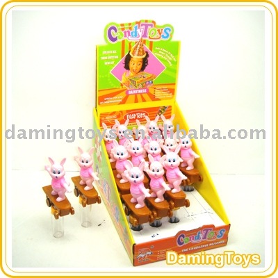 Pull Back Skating  Rabbit  Candy Toy(Toy Candy)
