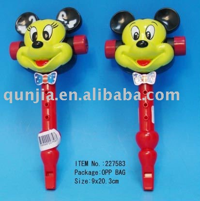 promotion toy mickey shaking with whistle 2 asst candy toys