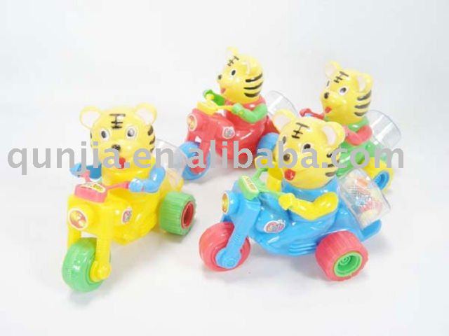candy toy pull string cartoon car with light
