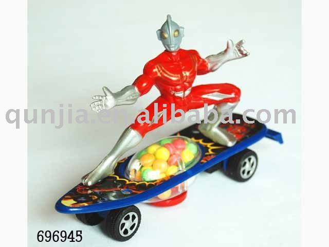 candy toy pull back Ultraman finger board
