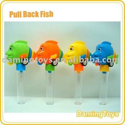 PULL BACK FISH CANDY TOYS(817TUBE)