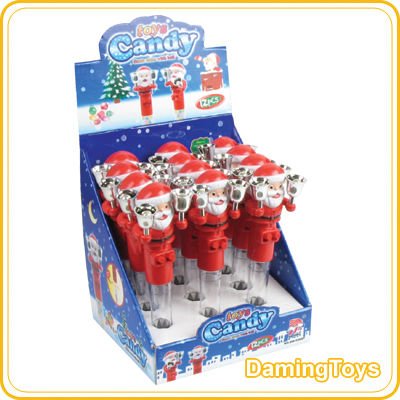 SANTA CLAU  WITH  SMALL  BELL CANDY TOYS(817TUBE)(12PCS/BOX)