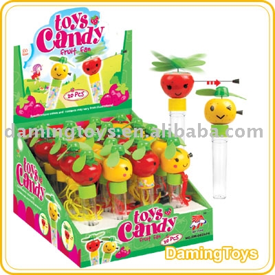 Fruit shape fan candy toy