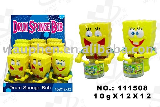 Drum Sponge  Bob  Candy Toy(111508)