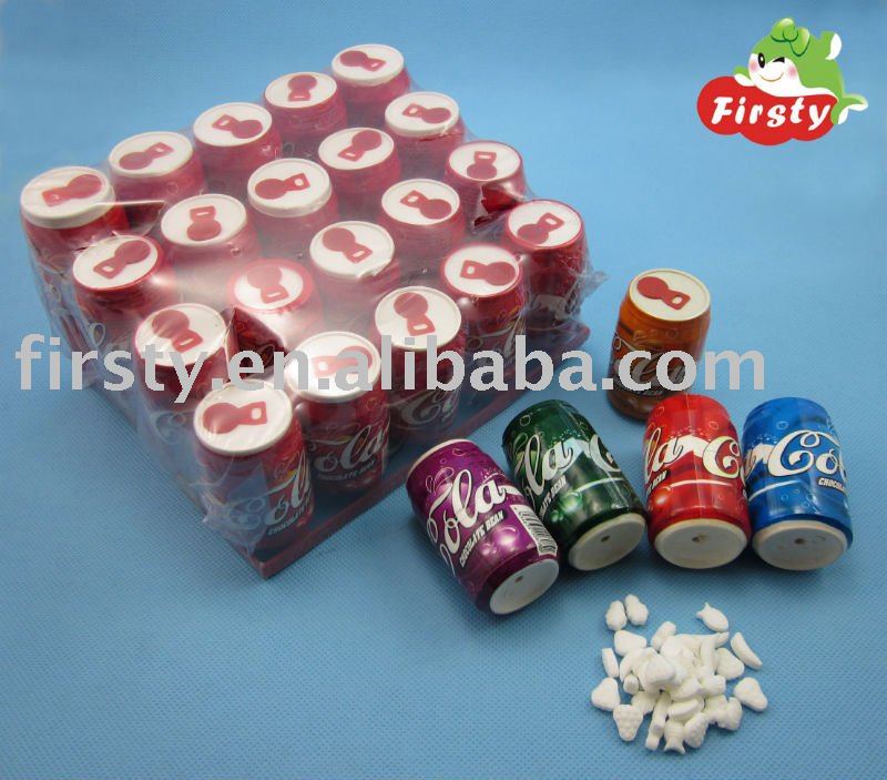 Cola bottle toy candy with pressed candy
