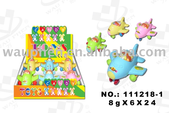 Pull Back Mini Plane Toy Candy(111218-1)