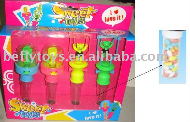 transparent plastic tubes for candy toys
