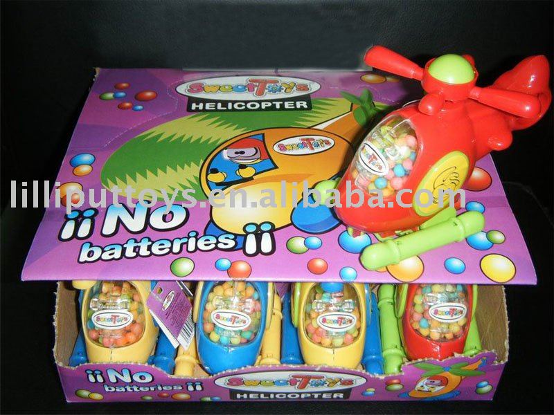 Candy toy pull string Helicopter