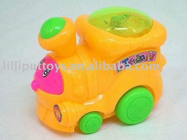 pull string candy toy train with light