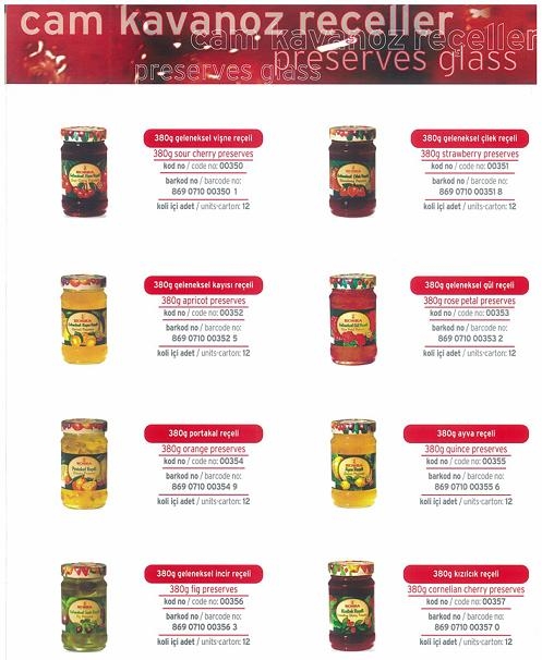 Preserves- 380 gr in  glass  jar