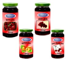 berry-apricot-rose-sour cherry jam