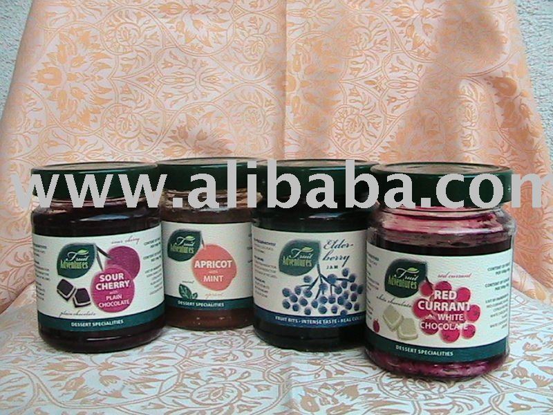 Apricot jam with mint