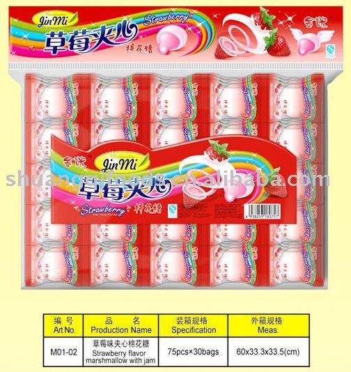 STRAWBERRY FLAVOR MARSHMALLOW WITH JAM