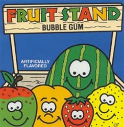 850 Ct Fruit Stand 1" Gum balls