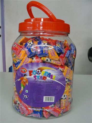 Clown Football Star Bubble Gum