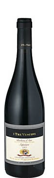 Red wine, I Tre Vescovi Barbera d Asti D. O. C. Superiore