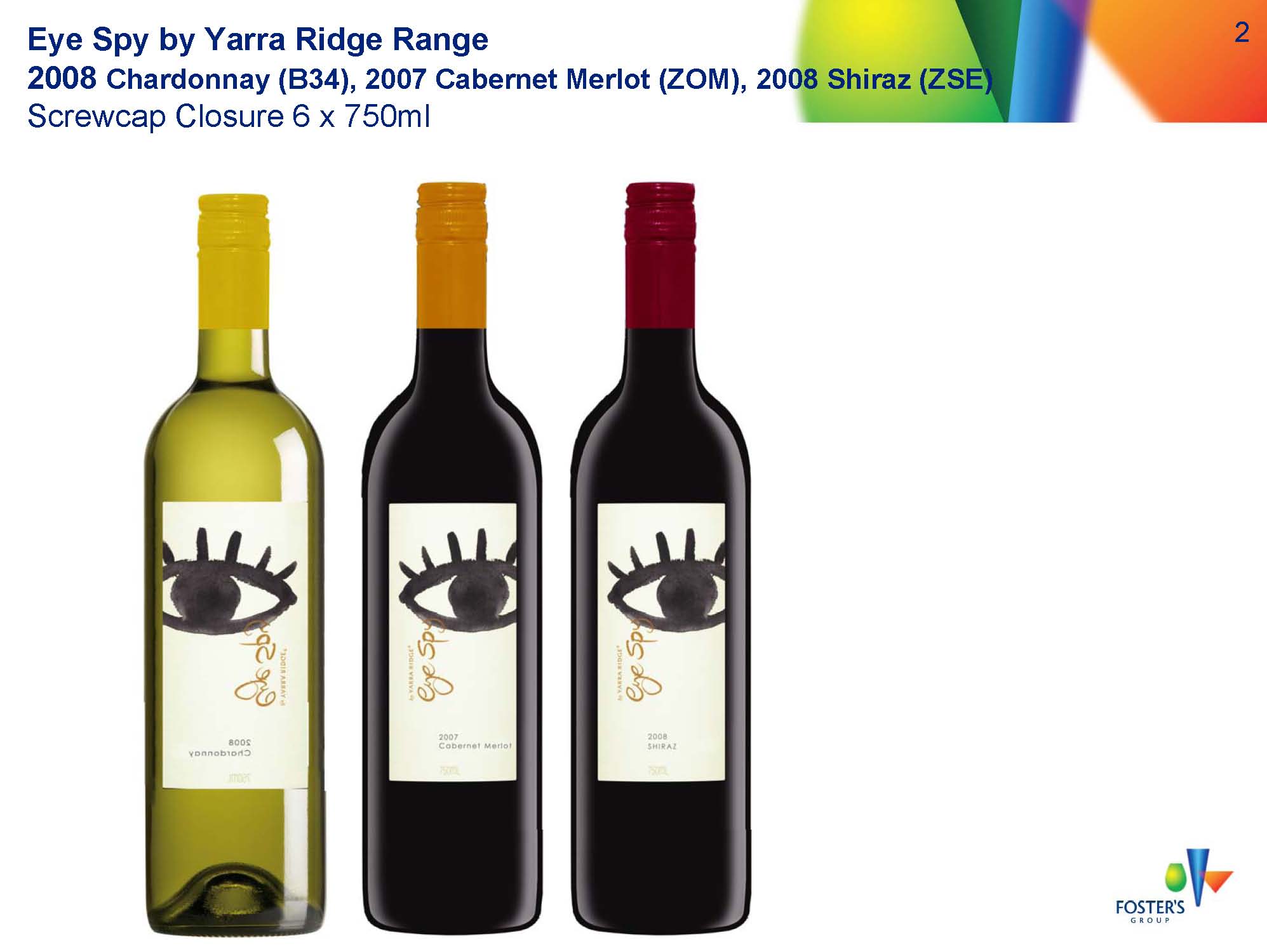 Fosters  Eye  Spy   by Yarra Ridge wine range
