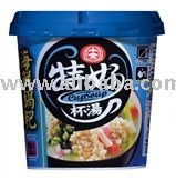 Seafood  Cup   Soup  with Rice Crust