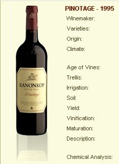 wine-Pinotage - 1995