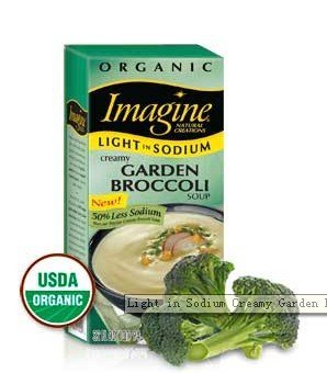  soup   Light In Sodium  Organic  Creamy Garden Broccoli  Soup 