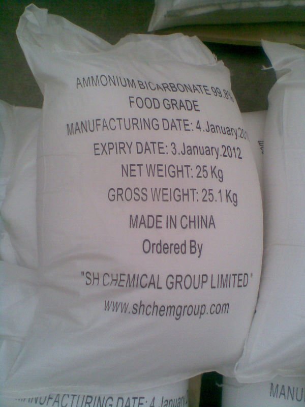 edible AMMONIUM BICARBONATE  FOOD GRADE99.6%