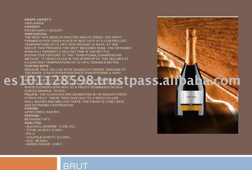 Sparkling  BRUT grape wine