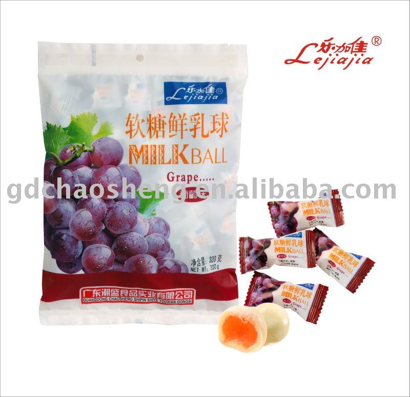fresh milk soft candy ball (grape flavor)