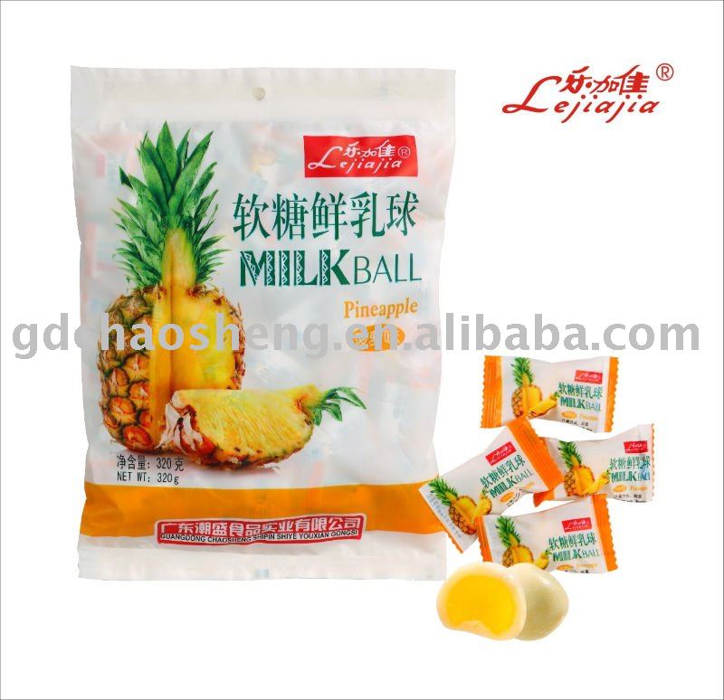 fresh milk soft candy ball (pineapple flavor)