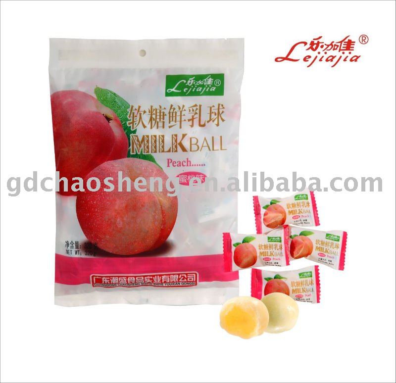 fresh milk soft candy ball (peach flavor)
