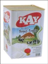 KAY  WHITE CHEESE in 17 kg.   18 kg. TIN  BOX 
