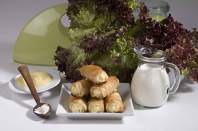 Home made rolls with white cheese and spinach-Tsaritsa