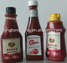 plastic bottle of tomato ketchup