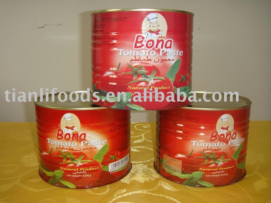 2.2kg 28/30brix tinned tomato paste