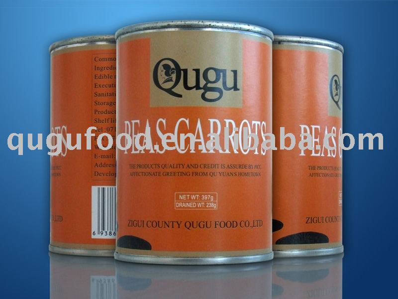 canned peas  carrots