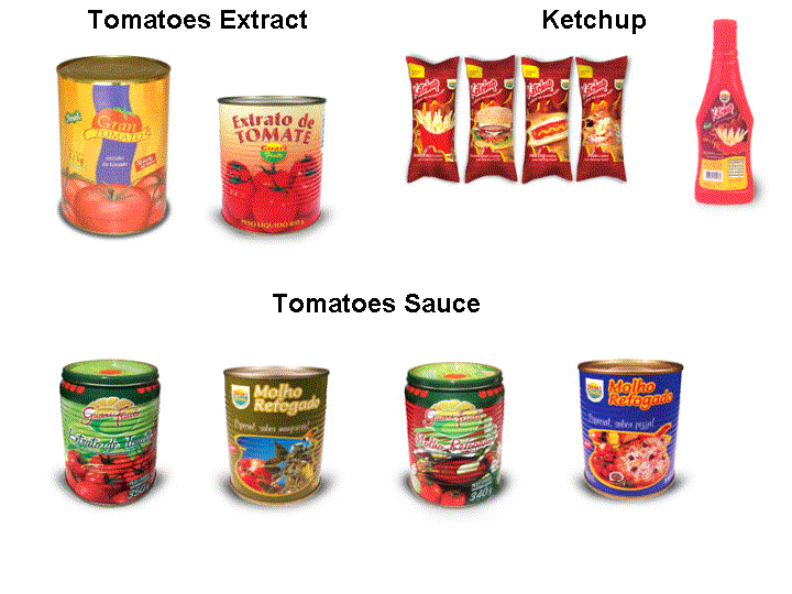 Tomato Products ( Paste, Puree, Sauce, Ketchup)