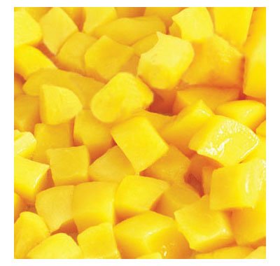 IQF yellow peach dices