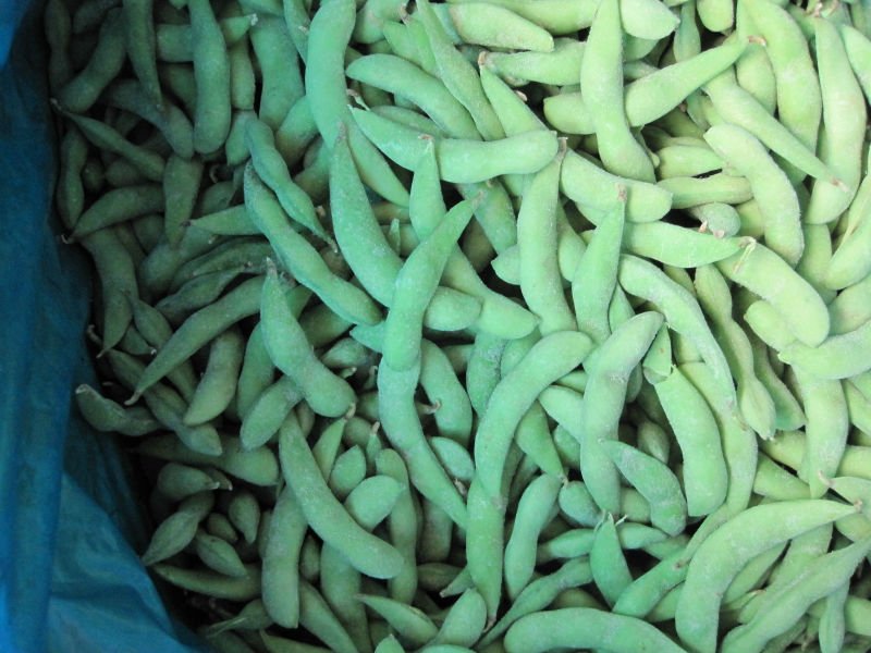 Frozen green soya beans